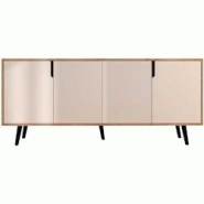 Buffet 4 portes en aggloméré Latina Modern blanc et chêne Hanah Home - 8684284023850 Buffet 4 portes en aggloméré Latina Modern blanc et chêne Hanah Home - 8684284023850