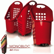 Chariot de magasin panier monobloc