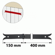 Charnière acier prépeint, h.35 x l.550 x p.20 mm