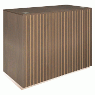 Comptoir Vertigo T03 MDF naturel et noyer foncé avec tiroir 120x60x93cm