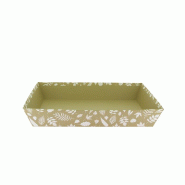 Corbeille rectangulaire en herbier moyen modèle 33x20x6 cm - par 30