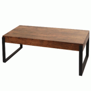 Décoshop26 - Table basse hwc-l53 table de salon table d'appoint table de canapé métal 43 x 110 x 64 cm chêne sauvage foncé 04_0008438 - métal 30