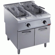 Diamond - Friteuse électrique 2 cuves "Y" 23 litres, brûleurs extérieurs, sur meuble - réf. E22/F46A8-S - inox AKS-E22/F46A8-S