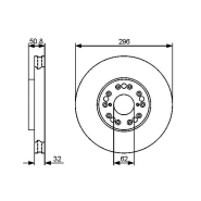 Disque de frein Bosch 0986479429 - ventilé - côté avant - boîte de 1 disque Disque de frein Bosch 0986479429 - ventilé - côté avant - boîte de 1 disque