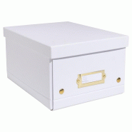 Exacompta - Ref. 62258E - Carton de 5 boîtes de rangement Néo Déco - livrées à plat - faciles à monter grâce aux boutons pression - format A5 -