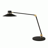Fabas Luce Lampe De Table Led Panarea 10W En Métal Noir, Design Moderne, Technologie Cct Réglable, Intensité Variable Tactile, Idéale Pour Votre I