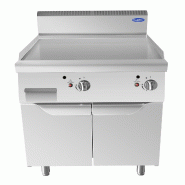 Friteuse à gaz lisse en acier inoxydable. 2 zones. Allumage piézo. Tiroir à résidus. Puissance 2x10 kW. Dimensions (LxPxH) 80x90x114 cm. AT9G8G-F-