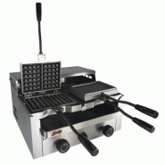 Gaufrier forain GAZ réversible 2 fers, 24 alvéoles, 30 gaufres / heure_0