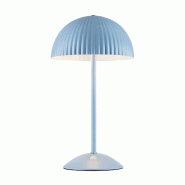 Lampe de table métal gris abat-jour plissé G9 2 lumières - Markslojd - Zin - bleu 7330024622272
