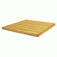 Plateau carré de table intérieur Figari 70x70 en bambou teinte naturelle