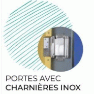 Porte va et vient a charnière inox, 1 ou 2 vantaux