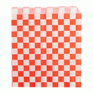 Sachet papier ingraissable sans PFAS rouge 2 côtés ouverts 13x14cm - par 500