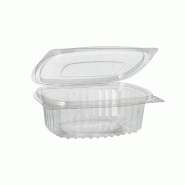 Starpak 600 pots à charcuterie & saladiers To Go avec couvercle à charnière, R-PET ovale 250 ml - transparent plastique 88047 Starpak 600 pots à charcuterie & saladiers To Go avec couvercle à charnière, R-PET ovale 250 ml - transparent plastique 88047