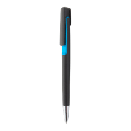 Stylo à bille en plastique - décoration colorée et embout chromé - encre bleue Stylo à bille en plastique - décoration colorée et embout chromé - encre bleue