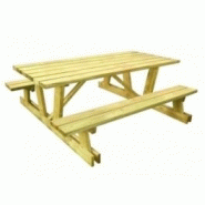 Table pique-nique Hambourg en bois traité autoclave - accès PMR - garantie 10 ans Table pique-nique Hambourg en bois traité autoclave - accès PMR - garantie 10 ans