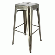 Tabouret métal de bar Chicago - GRIS Tabouret métal de bar Chicago - GRIS