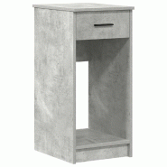 VidaXL Support de tour d'ordinateur et tiroir gris béton 35x45x77 cm Modèle Soho Métal - 858743