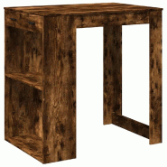 VidaXL Table de bar chêne fumé 102x70x103,5 cm bois d'ingénierie Modèle Sirius Nature - marron 3309325