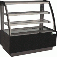 Vitrine pâtisseries noire vitrage bombé 2 étagères température +2/+... - POASIS40