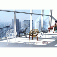 Lot de 8 Fauteuils empilables - Polycarbonate - CRYSTAL