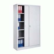 Armoire à portes coulissantes, charge max. par tablette coulissante 200 kg  – LISTA: 4 tablettes réglables, 2 tablettes coulissantes