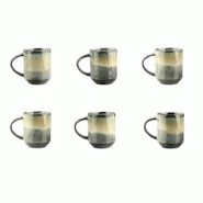 Bjorn Mug GENESIS 40cl - 6 pièces - Terre - gris 3760293967882 Bjorn Mug GENESIS 40cl - 6 pièces - Terre - gris 3760293967882