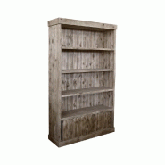 Buffet Héritage 4 niveaux L119xP45xH200cm avec caisson bas 2 portes - Epaisseur