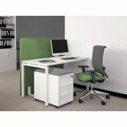Bureau droit professionnel Carbone U en bois blanc avec passage de câbles - Dimensions 120/140/160 x 70/80 cm - Plateau mélaminé 25 mm Bureau droit professionnel Carbone U en bois blanc avec passage de câbles - Dimensions 120/140/160 x 70/80 cm - Plateau mélaminé 25 mm