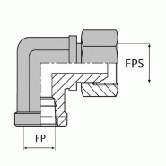 Coude 90° femelle NPT x femelle tournant NPSM (cylindrique) - Cône 60° - 1/8' , 8.48 , 1/8' , 8.48