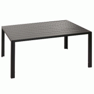 Décoshop26 - Table de jardin rectangulaire moderne extérieure 72 x 140 x 80 cm design élégant en aluminium anthracite 04_0010090 - 3000267843942