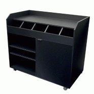 Desserte vaisselier d'intérieur Service bas décor Noir - livré en KIT