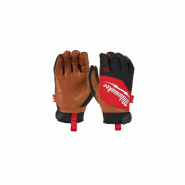 Gants cuir hybrides LEATHER GLOVES cuir marron noir TXL 10 Milwaukee - multicolore cuir 787225