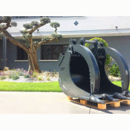 Godet grappin VTN Europe - profil spécifique demi-blocs, verrouillage hydraulique indépendant