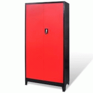 Helloshop26 - Armoire avec coffre à outils boîte de rangement stockage servante d'atelier 3 etagères réglables acier 180 cm rouge et 02_0003797 - Helloshop26 - Armoire avec coffre à outils boîte de rangement stockage servante d'atelier 3 etagères réglables acier 180 cm rouge et 02_0003797 -