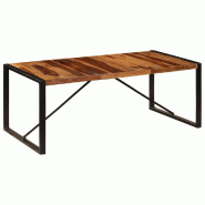 Helloshop26 - Table de salon salle à manger dîner design  200 cm bois de sesham solide 0902225 - Bois massif 3001956994785