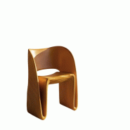 Mauro Ferretti Fauteuil Couleur Sable Moutarde 65 X 57,5 ​​X 76 Cm En Polyéthylène - Silhouette Sculpturale Contemporaine - Série 940 - blanc 1