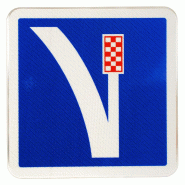 Panneau indication voie de détresse à droite C26A - signalisation routière obligatoire Panneau indication voie de détresse à droite C26A - signalisation routière obligatoire