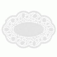 Papstar 500 napperons à café ovales 22 cm x 15 cm blancs - blanc papier 12288