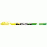 Pentel SLW8-GK TWIN CHECKER Surligneur à 2 pointes Jaune/vert - SLW8-GK