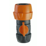 Raccord rapide avec robinet pour tuyau d'eau de diamètre 15 mm - Sodise | 18425