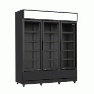 Réfrigérateur 3 portes en verre NOIR FCU-1200 BL - 7455.2115 COMBISTEEL - noir 7455.2115