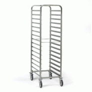 Sammic Chariot porte-plateaux avec glissières 16 x 600 x 400 mm pour transport de plaques de pâtisserie et boulangerie en acier inoxydable CG-1664 -