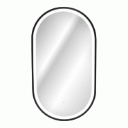 STELLAMEUBLES miroir led ovale apollo 2 noir - 5907611660898