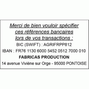 Tampon personnalisable - plaque seule - 7 lignes