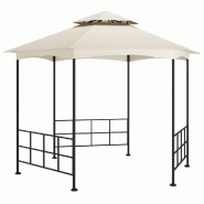 VidaXL Belvédère avec parois 3,1x2,7 m Crème Modèle Atlas Logic Élite - beige 313931