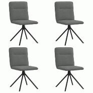 VidaXL Chaises à manger lot de 4 gris foncé tissu Modèle Belvion - 3315333