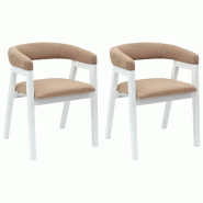 VidaXL Chaises de salle à manger 2 pcs Blanc 54 x 57 x 73 cm Modèle Orion Industriel - 42020427