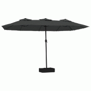 VidaXL Parasol à double tête anthracite 449x265 cm Modèle Titan Luna Pro - 362947