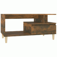 VidaXL Table basse Chêne fumé 90x49x45 cm Bois d'ingénierie Modèle Jardin Vega Prime Plus - 819617