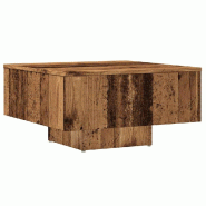 VidaXL Table basse vieux bois 60x60x31,5 cm bois d'ingénierie Modèle Diamant Plus - 856550